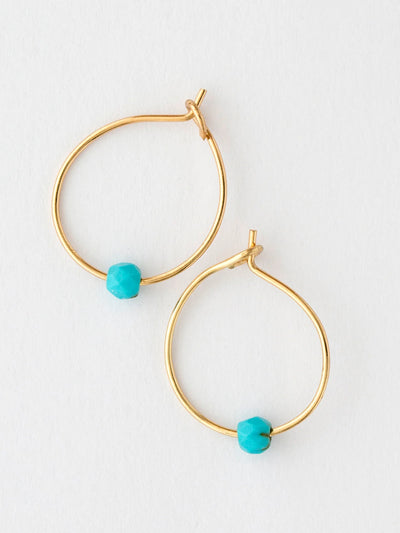 Perfect Tiny Hoops - Turquoise