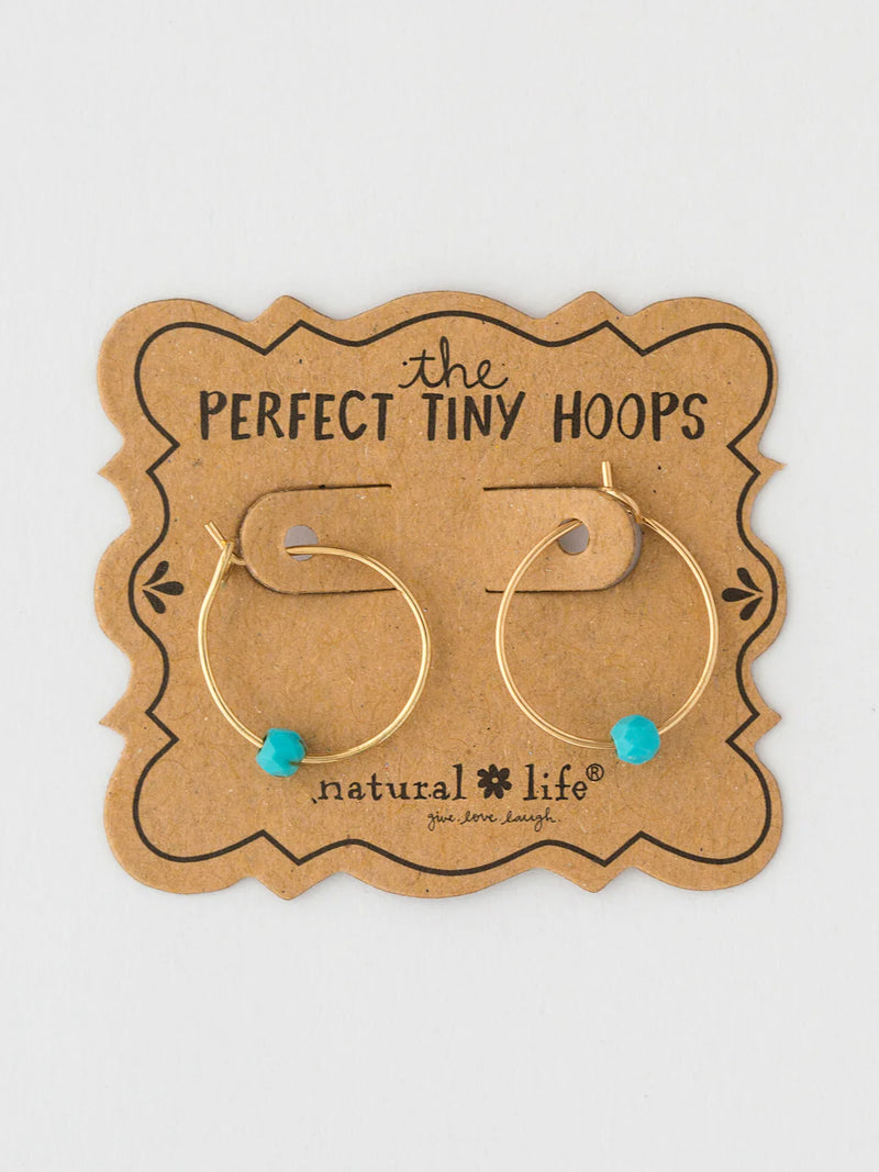 Perfect Tiny Hoops - Turquoise