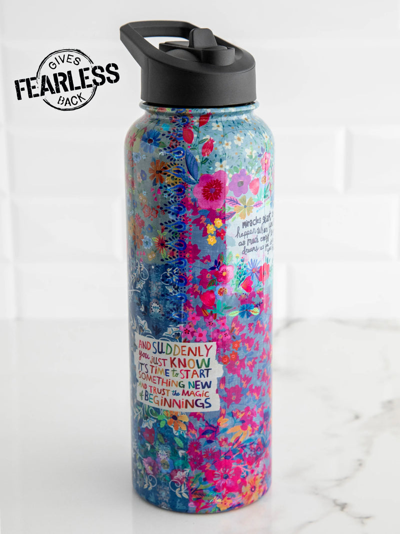 Fearless Patchwork XL Stainless Steel Water Bottle
