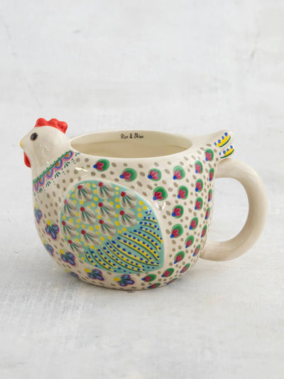 Folk Art Coffe Mug - Penny the Chicken