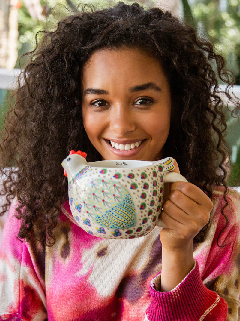 Folk Art Coffe Mug - Penny the Chicken