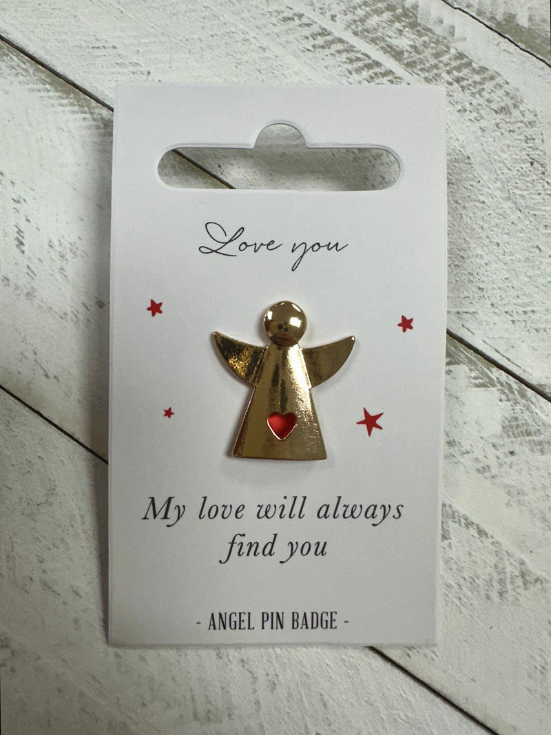 "Love You" Angel Sentiment Pin