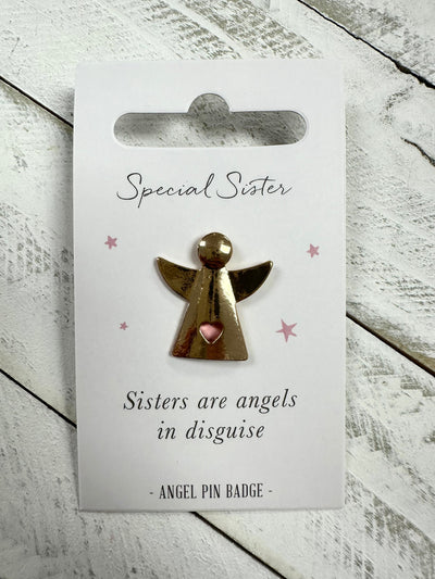 "Special Sister" Angel Sentiment Pin