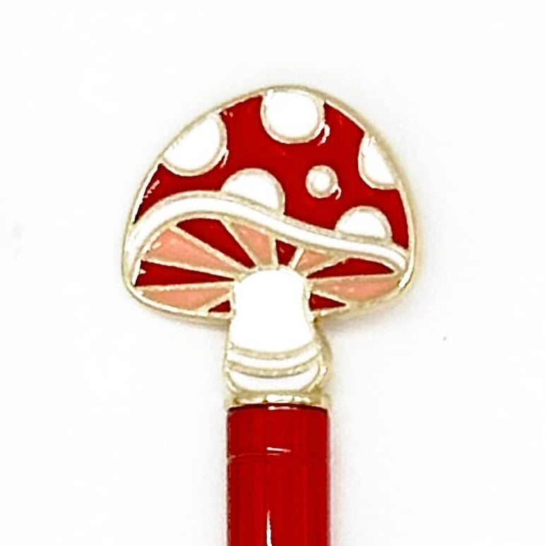 Mushroom Enamel Charm Pen