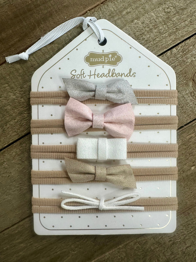 Leather Bow Headband Set