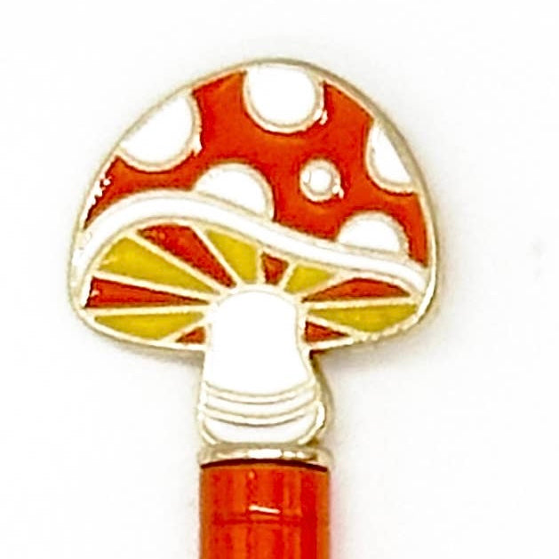 Mushroom Enamel Charm Pen