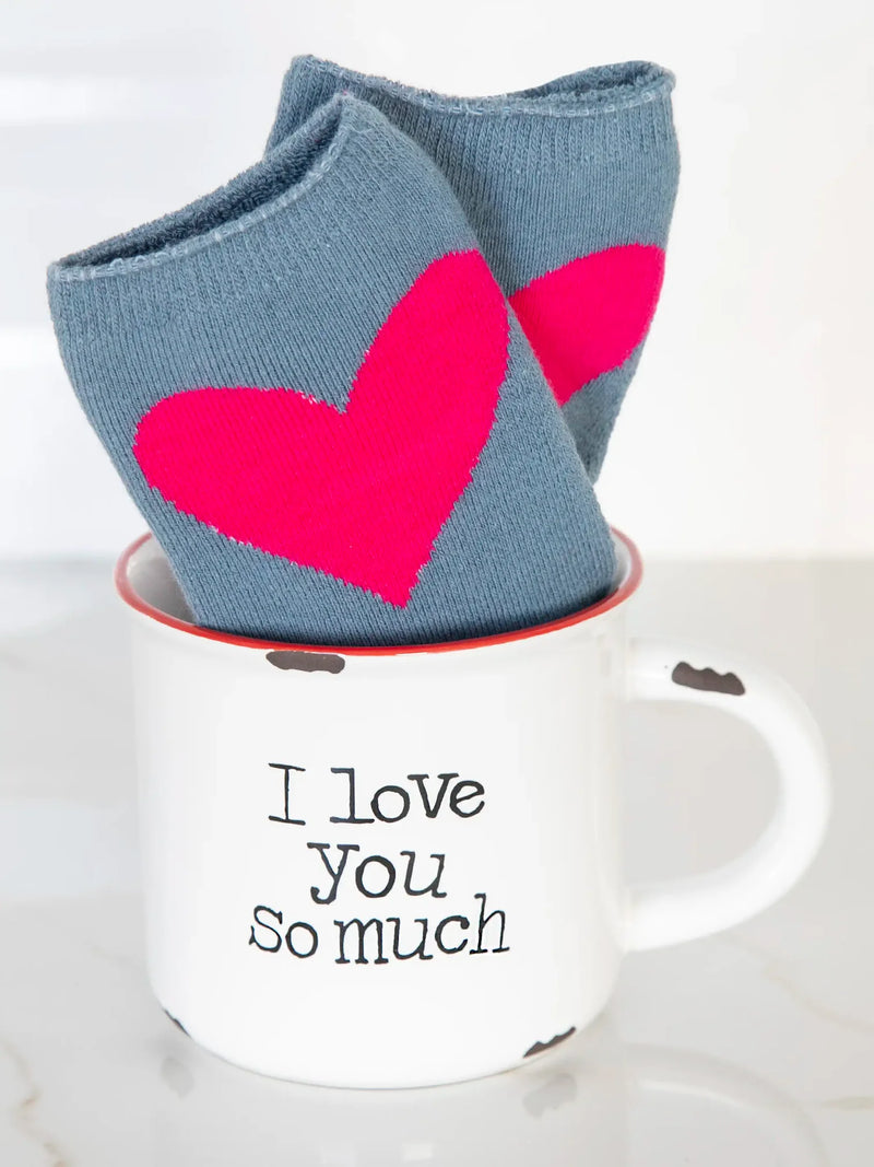 "I Love You So Much" Camp Mug & Sock Gift Set