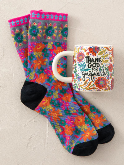 "Thank God for Girlfriends" Mug & Sock Gift Set