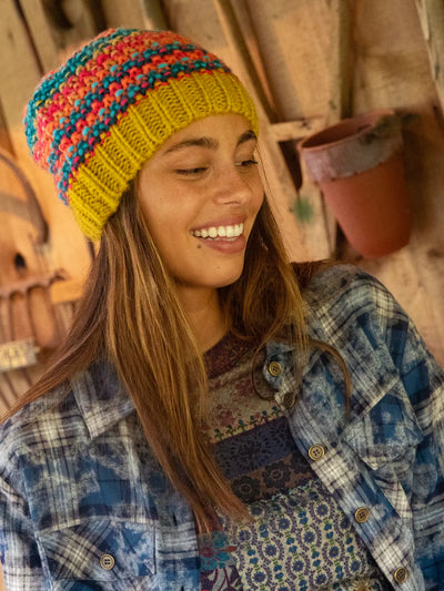 Chunky Striped Beanie