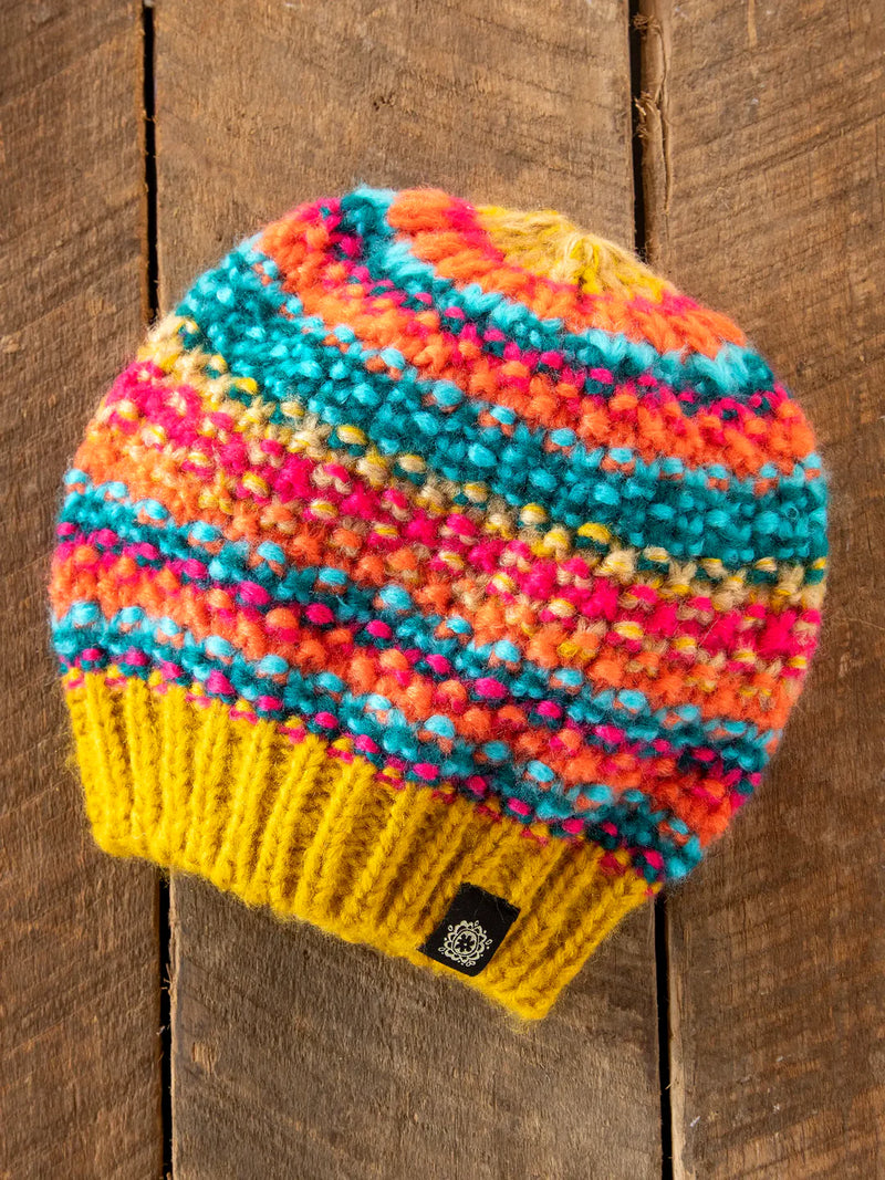 Chunky Striped Beanie