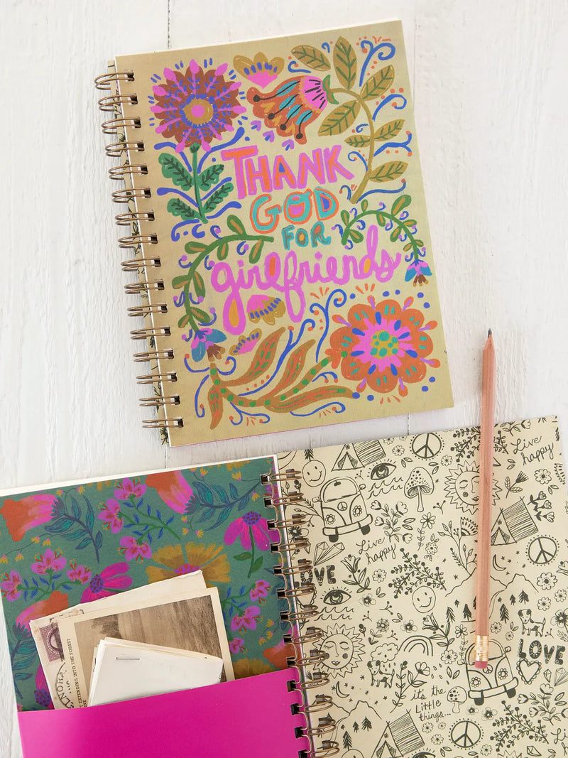 "Thank God for Girlfriends" Spiral Notebook