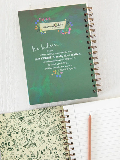 Wildflower Border Spiral Notebook