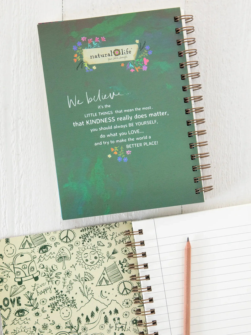 Wildflower Border Spiral Notebook