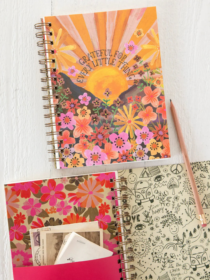 "Grateful For Every Little Thing" Spiral Notebook
