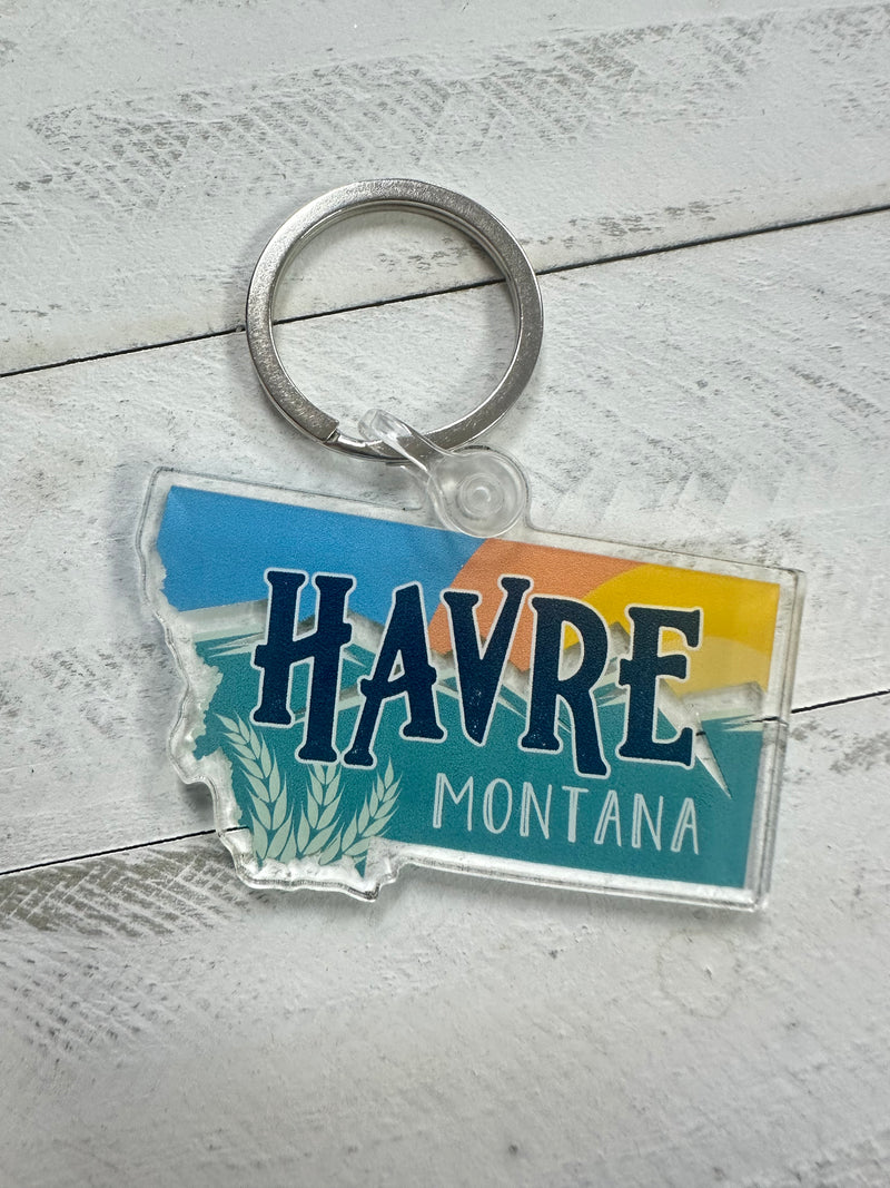 Havre, Montana State Key Chain