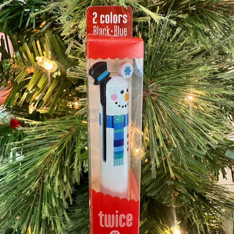 "Twice As Nice" 2 Color Christmas Holiday Click Pen