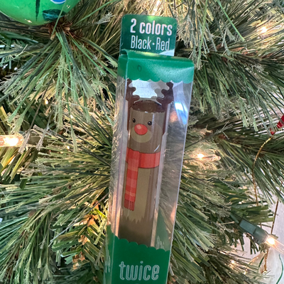 "Twice As Nice" 2 Color Christmas Holiday Click Pen