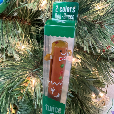 "Twice As Nice" 2 Color Christmas Holiday Click Pen