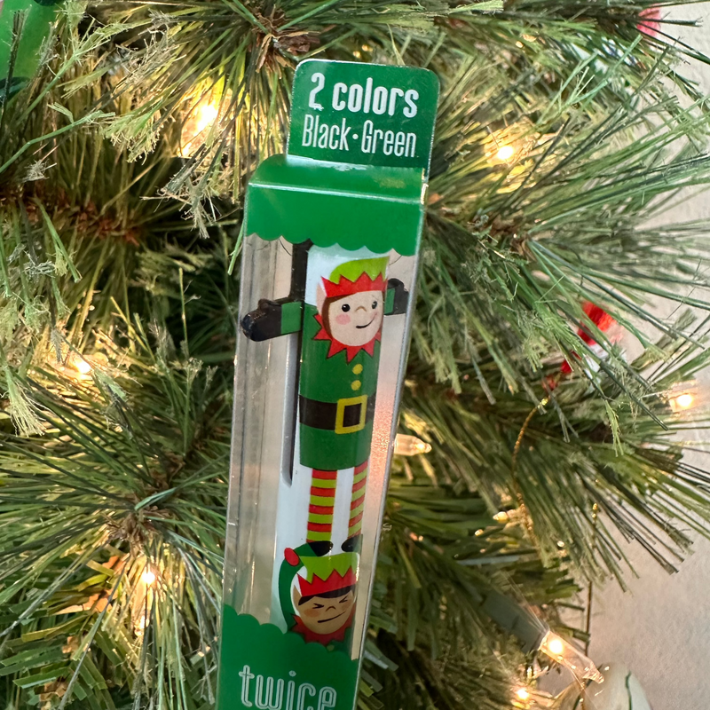 "Twice As Nice" 2 Color Christmas Holiday Click Pen