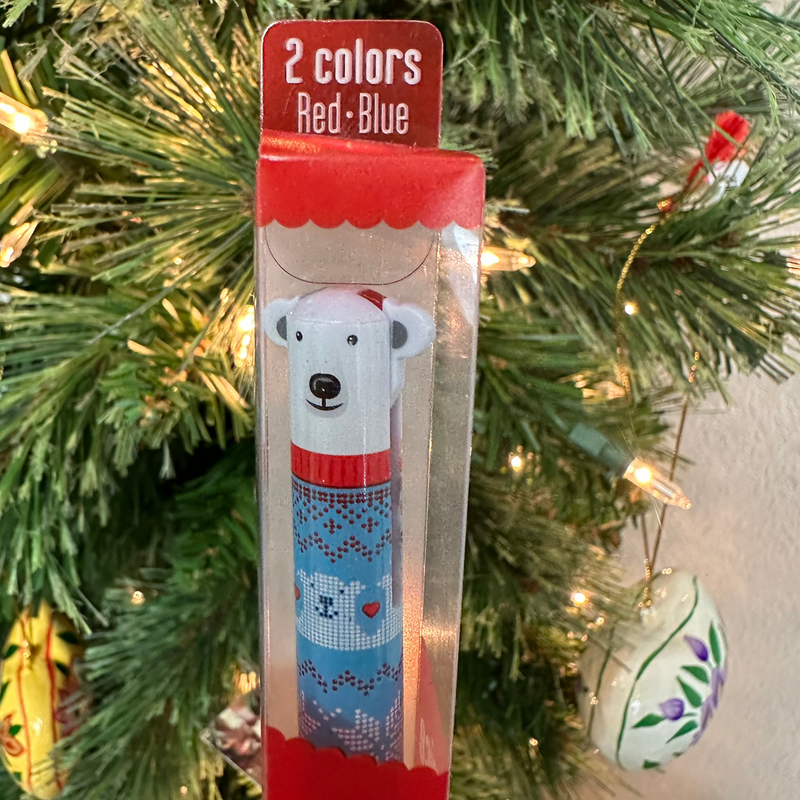 "Twice As Nice" 2 Color Christmas Holiday Click Pen