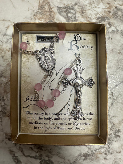 Purple Colored Beaded Rosary