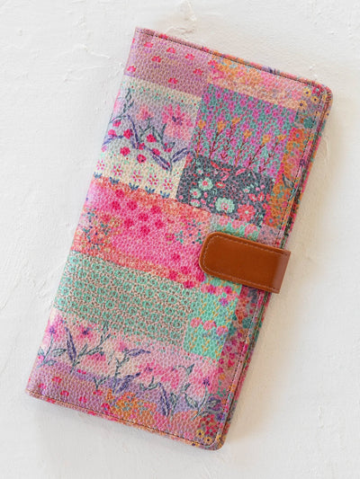 Car Document Holder - Pink Watercolor Patchwork