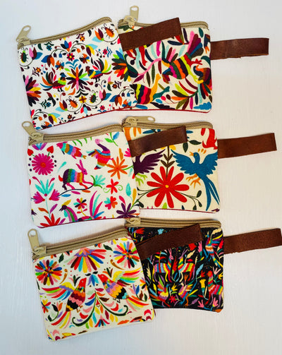 Assorted Otomi Canvas Coin Pouches - Small