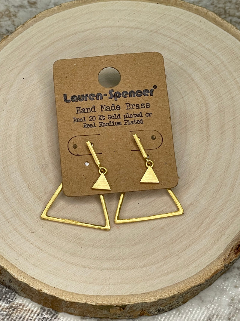 Triangle Earrings - Gold