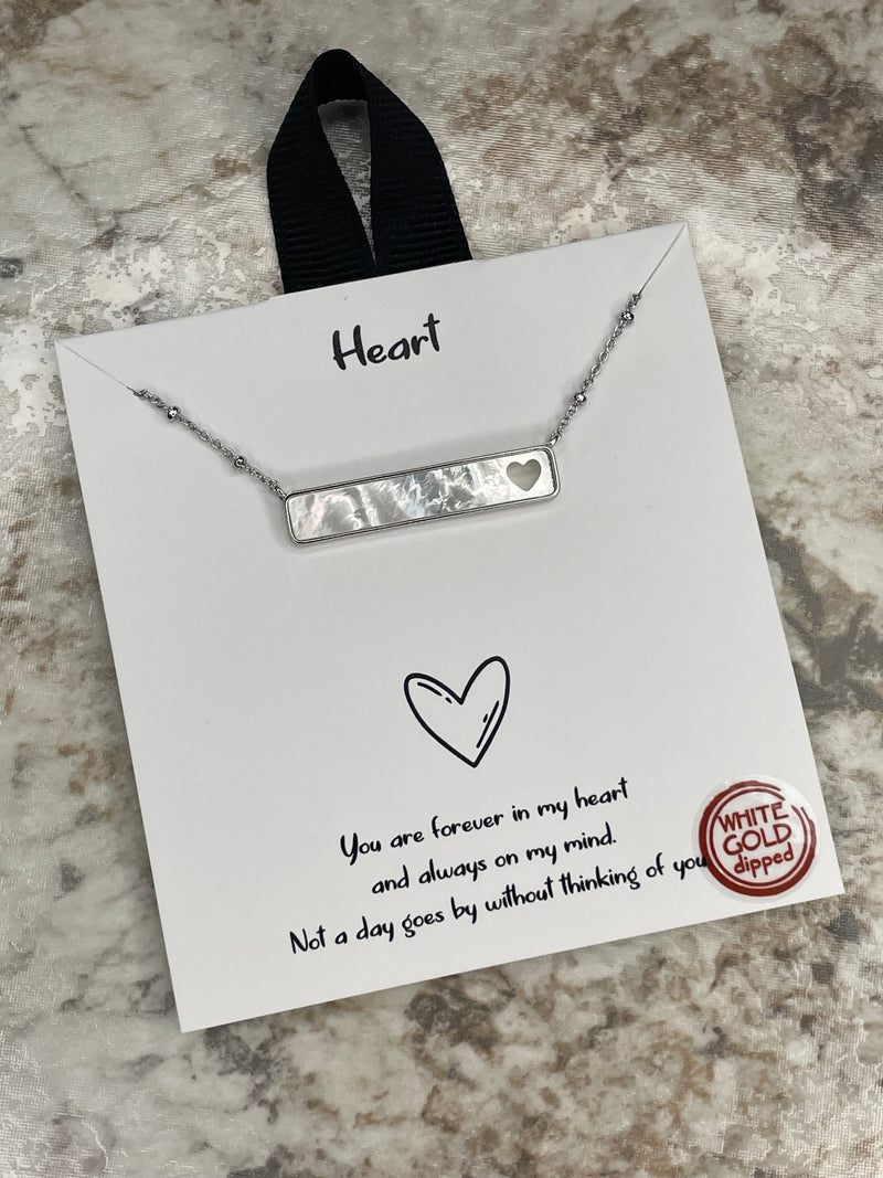 "Heart" Bar Necklace