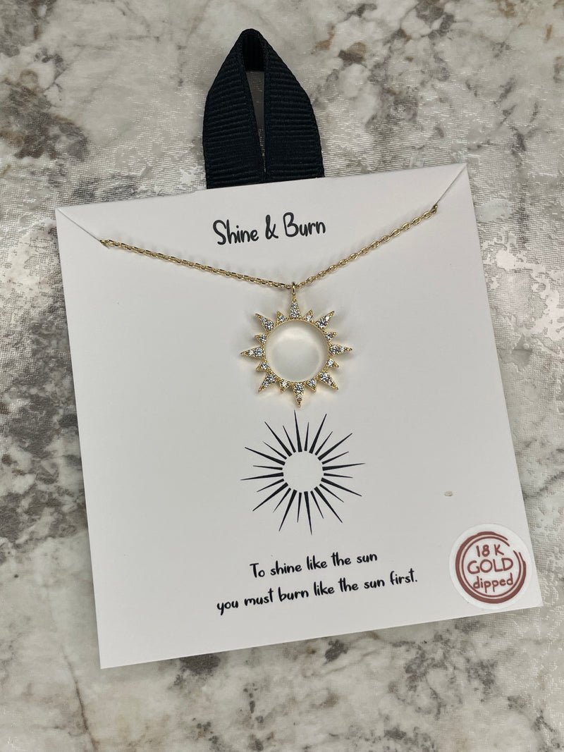 "Shine & Burn" Sun Necklace