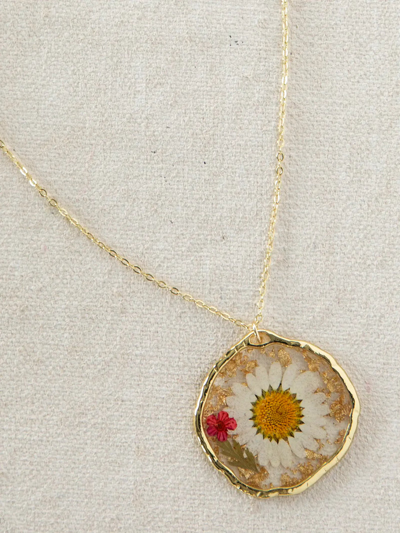 Pressed Flower Necklace