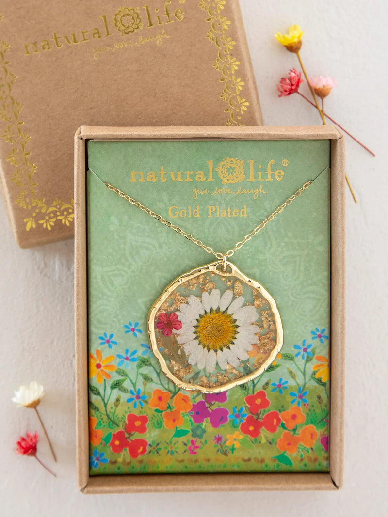 Pressed Flower Necklace
