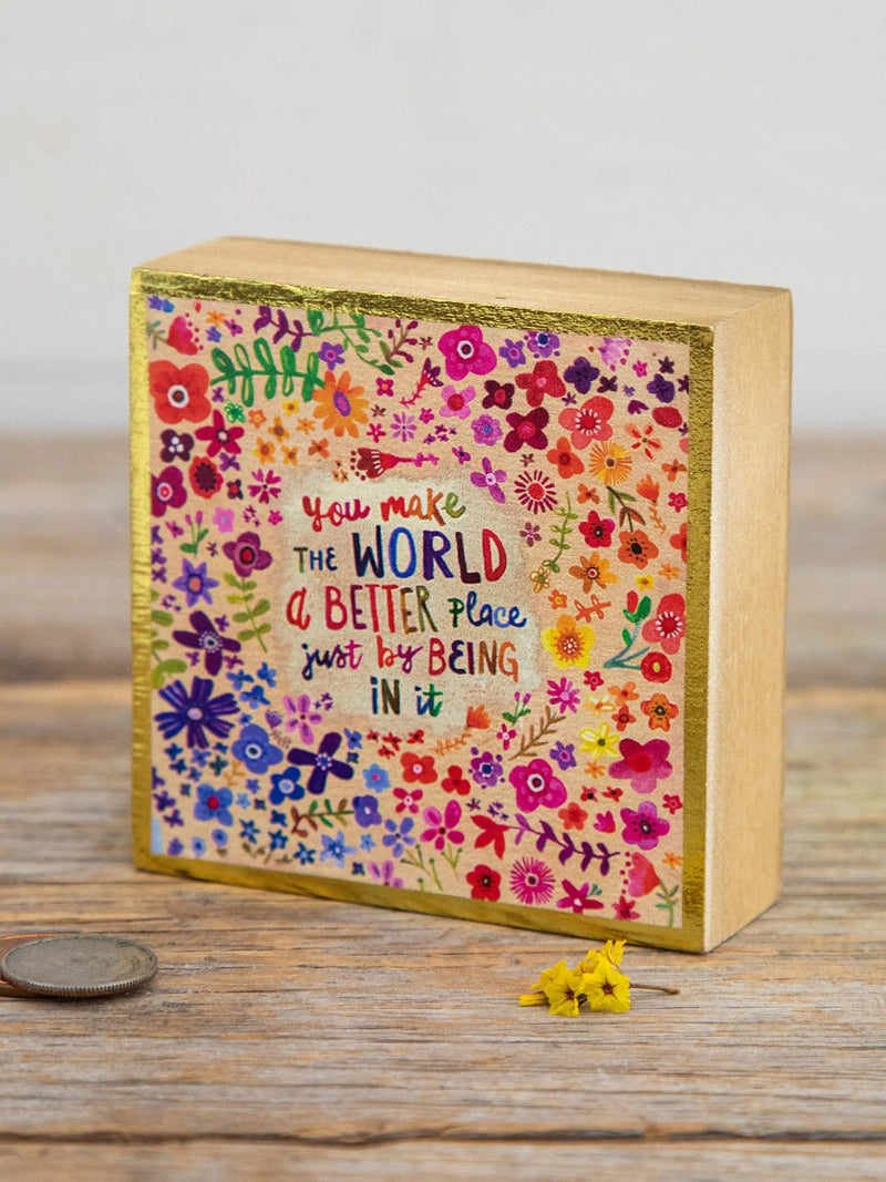 Mini "You Make The World Better" Block Box