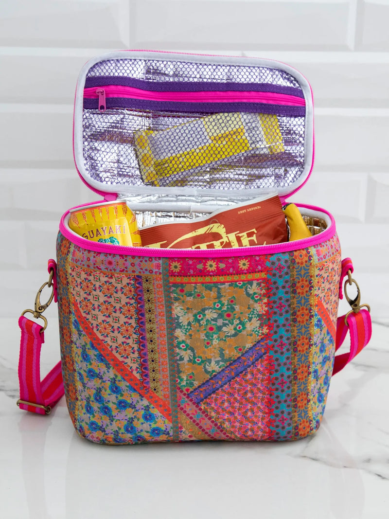 Folk Flower Patchwork On the Go Lunch Tote