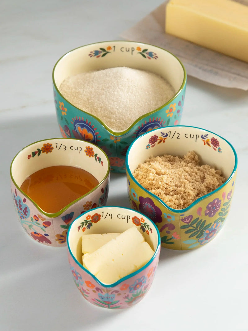 Nesting Measuring Cups - Folk Flower