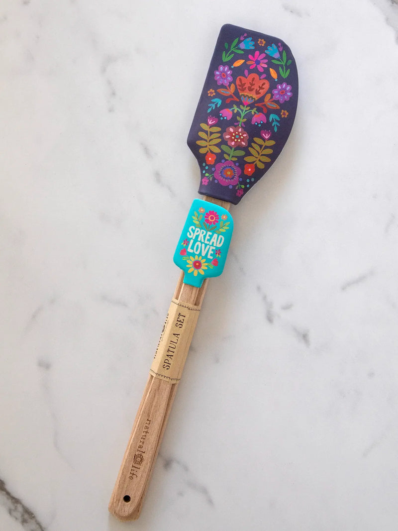 "Spread Love" Flower Spatulas, Set of 2