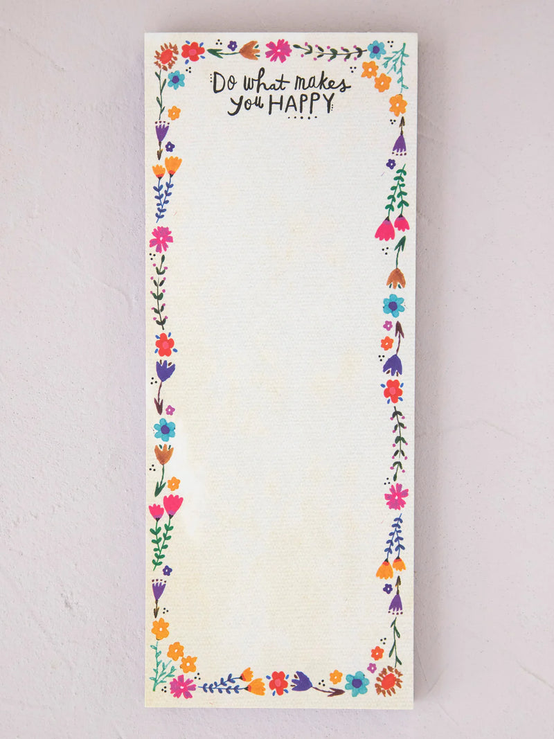 "Do What Makes You Happy" Magnetic List Pad