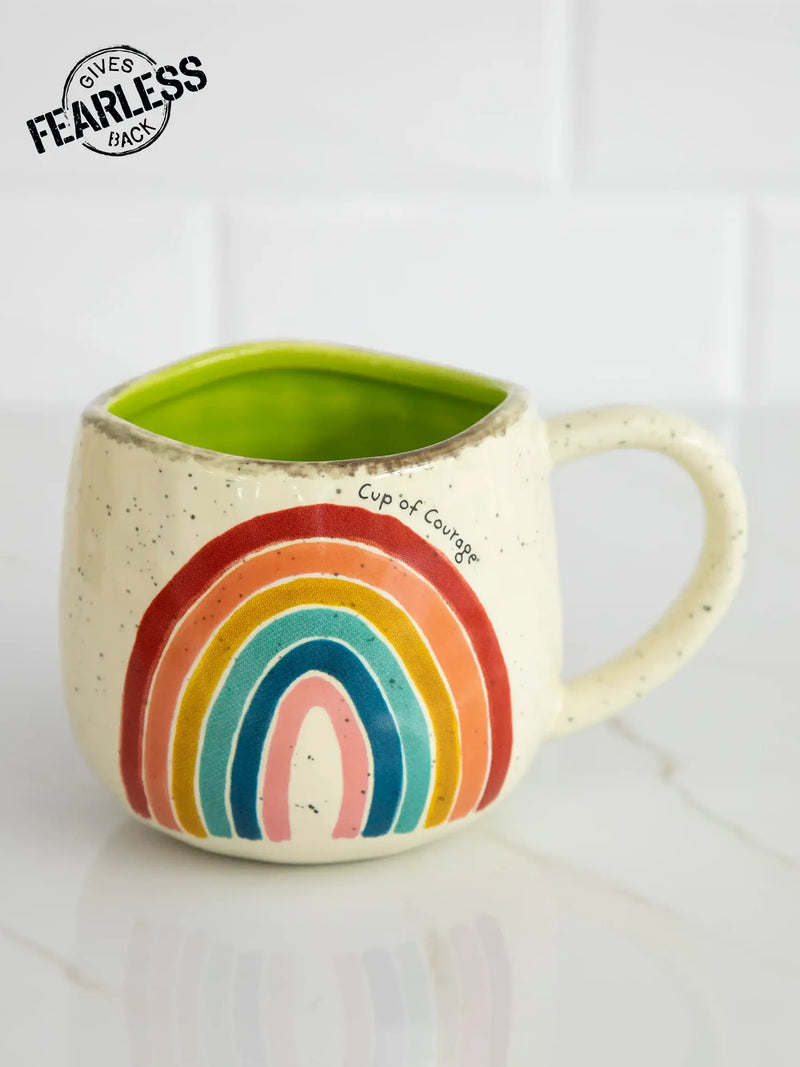 Artisan Rainbow Mug - Cup of Courage