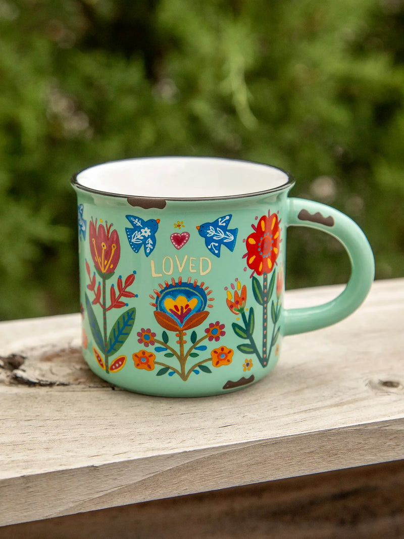 "Loved" Ceramic Camp Mug