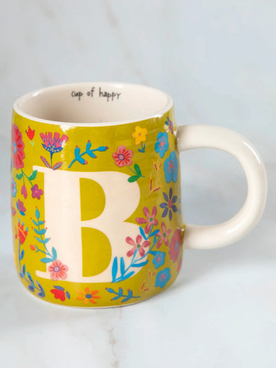 Floral Initial Mug