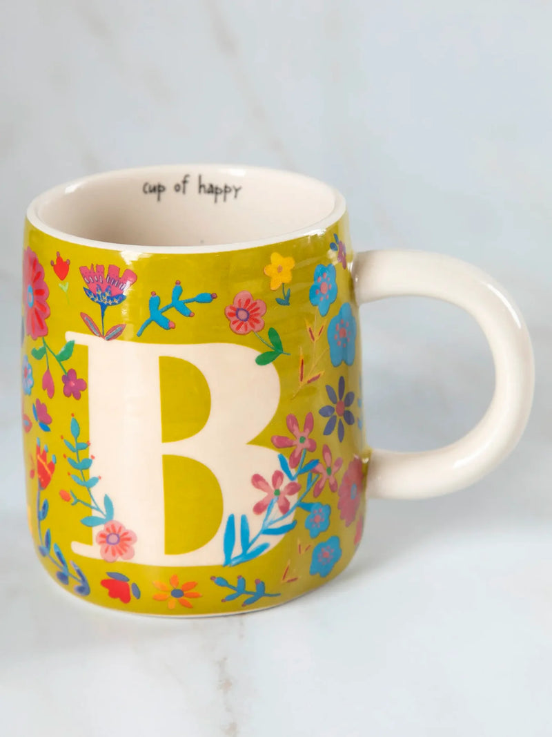 Floral Initial Mug