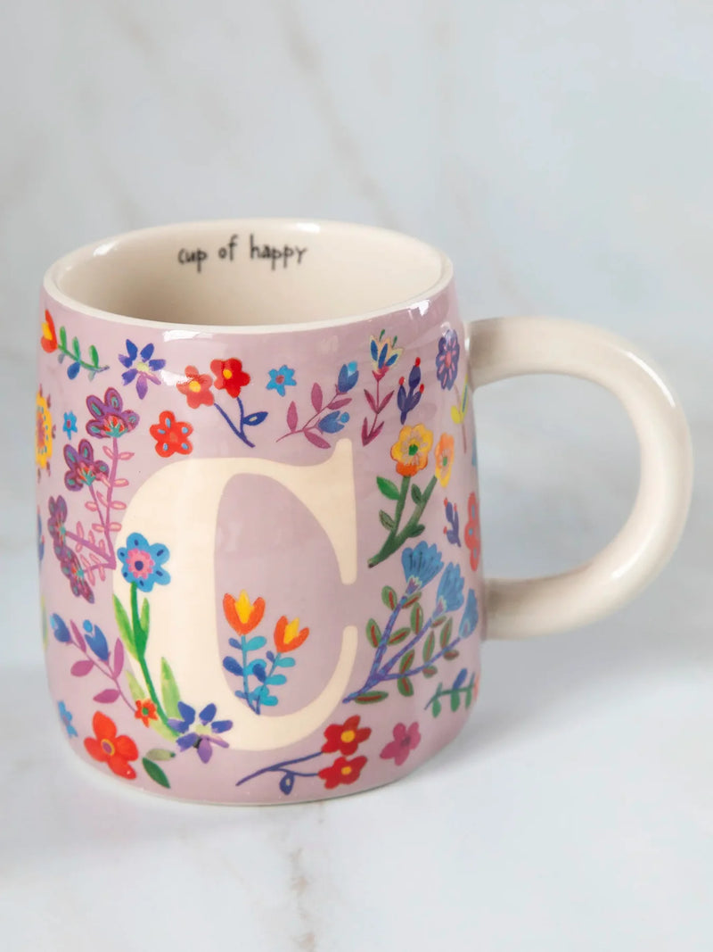 Floral Initial Mug