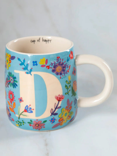 Floral Initial Mug