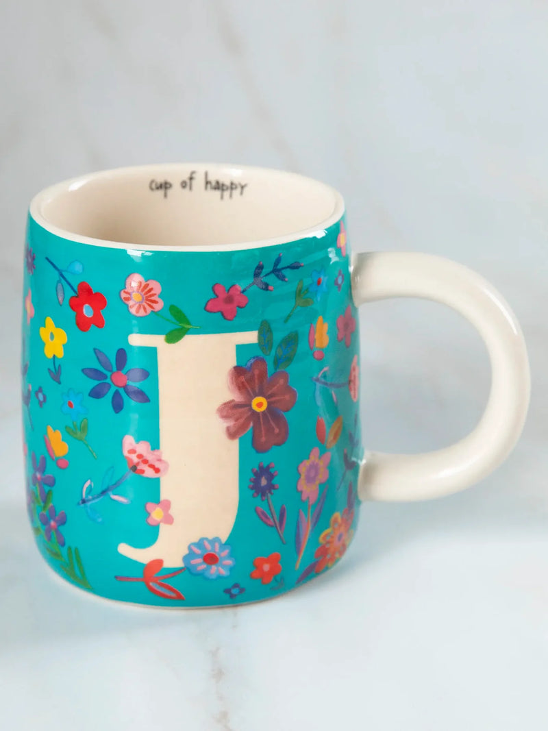 Floral Initial Mug