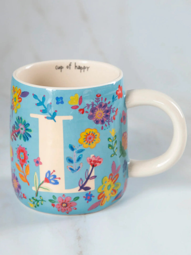 Floral Initial Mug