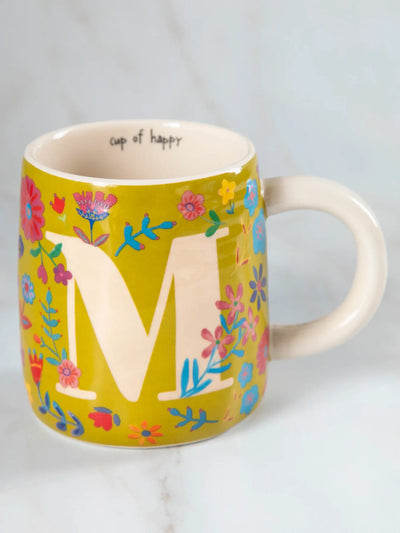 Floral Initial Mug