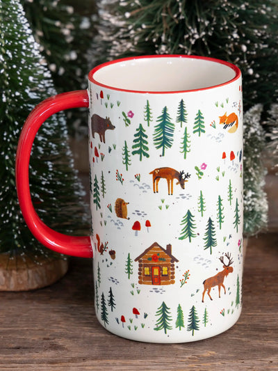"Cup of Cozy" Woodland Critters Latte Mug