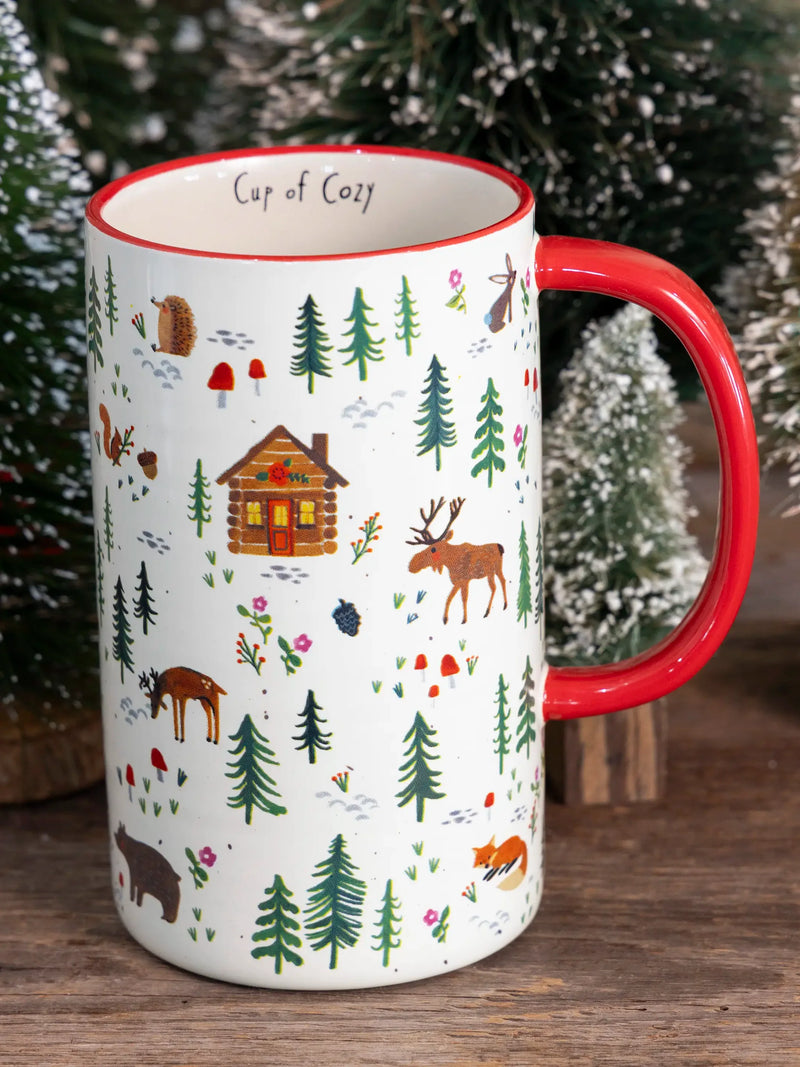 "Cup of Cozy" Woodland Critters Latte Mug