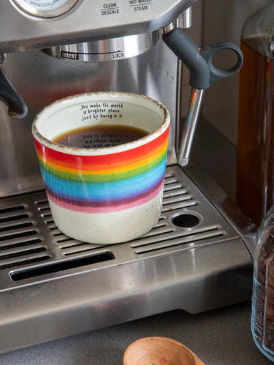 "You Make The World A Better Place" No-Handle Rainbow Mug