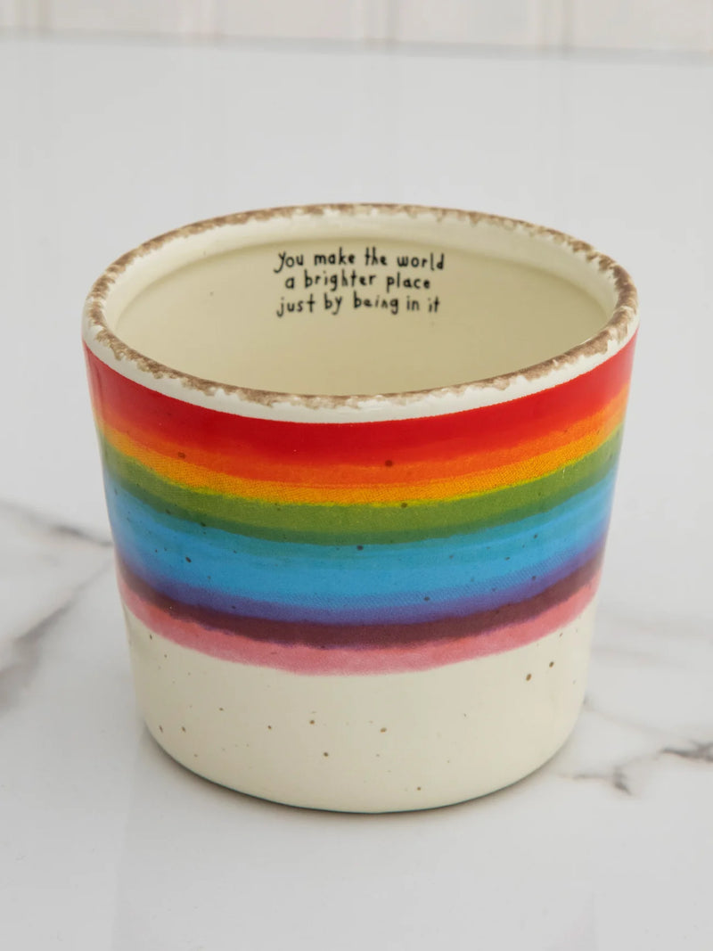 "You Make The World A Better Place" No-Handle Rainbow Mug